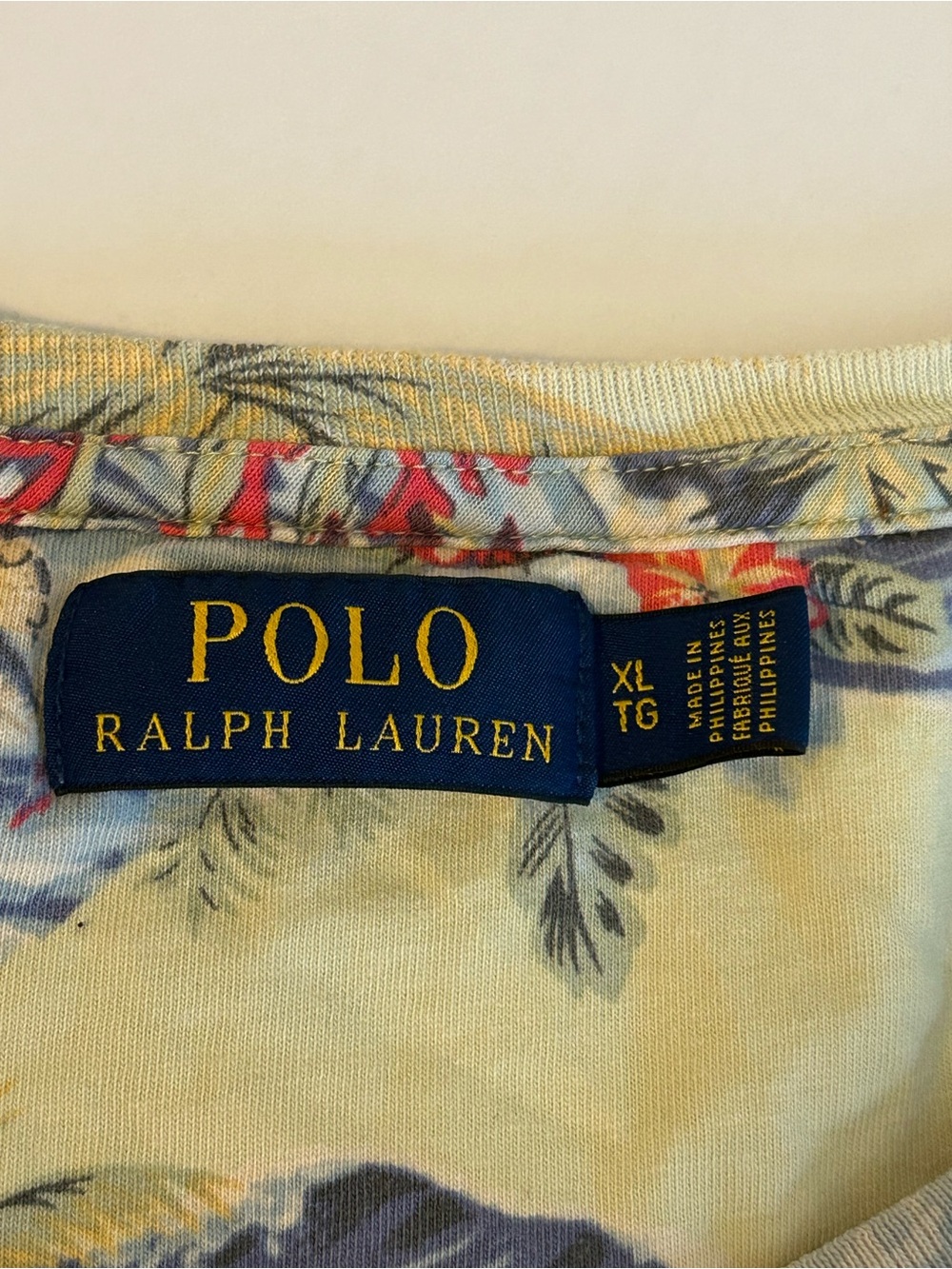 Polo Ralph Lauren T-Shirt Men's Multicolor Hawaiian Print Pullover Casual - Picture 3 of 8